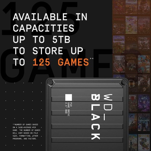 WD_BLACK P10 6TB Game Drive for Xbox, Xbox storage expansion, Portable Xbox exte - Picture 2 of 5