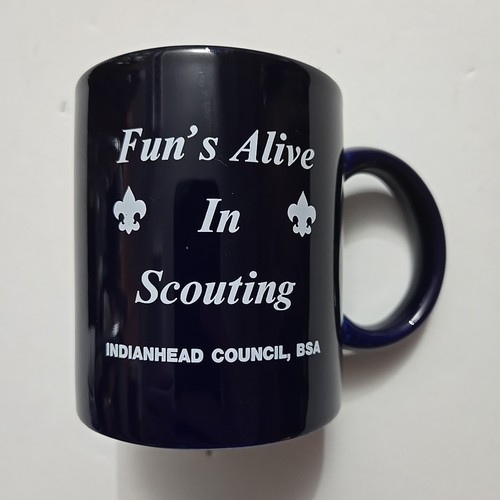 Boy Scouts BSA Showando 1993 Indianhead Fun's Alive in Scouting Coffee Mug Blue - Picture 2 of 4