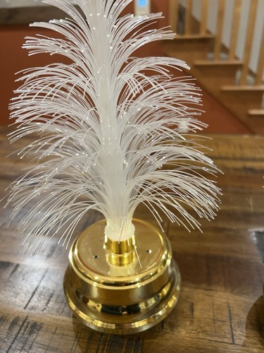 Vintage 80er Jahre Glasfaser beleuchtet drehender musikalischer Weihnachtsbaum funktioniert - Bild 9 von 9