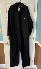 Dickies Long Sleeve Coveralls Men 2XL Blue Full Zip w Snap NWT Pockets Workwear