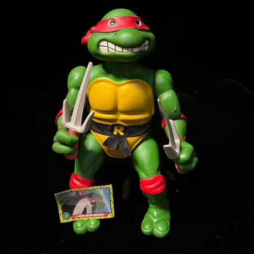 Playmates 1989 Teenage Mutant Ninja Turtles Giant Raphael Action Figure 13"