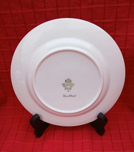 Vintage Anysley English Fine Bone China Trio Cup Saucer Plate "Blue Wheat" VGC - Picture 9 of 18
