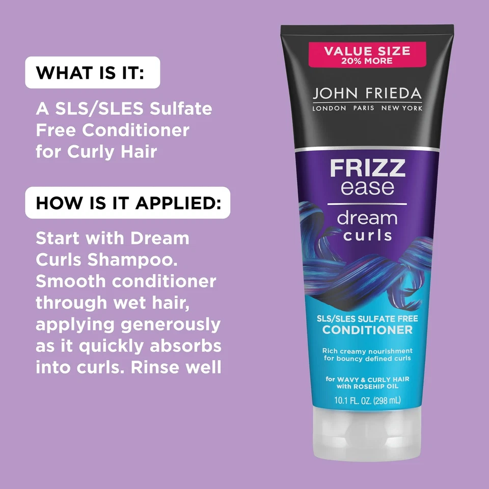 John Frieda Frizz Ease Dream кудри кондиционер 10,1 унц - Изображение 4 из 4
