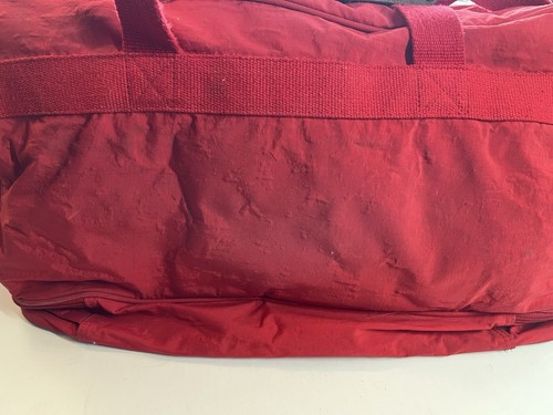 Vintage Marlboro Country Store Brown Leather Red Duffle Bag Travel Weekend READ - Picture 11 of 20