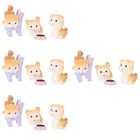  4 Sets of Creative Cat Craft Statues Cartoon Kitten Figurines Desktop Kitten