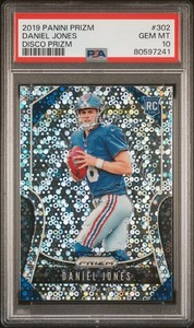 2019 Panini Prizm #302 Daniel Jones Disco Prizm PSA 10