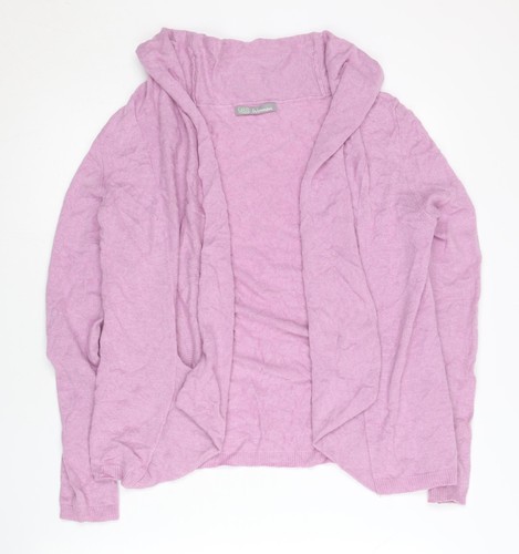 Marks and Spencer Damen Strickjacke Rosa UK 14 Wolle-Kaschmir-Mischung