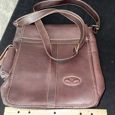 #ad #ad VTG Puro Cuero Bag Purse Brown Leather Ranch Original Crossbody 10”by 12” Strap