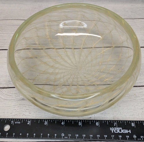 Vintage Mid Century Murano italienische Goldflocke Kunst Blase Glas Schale perfekter Zustand - Bild 1 von 8