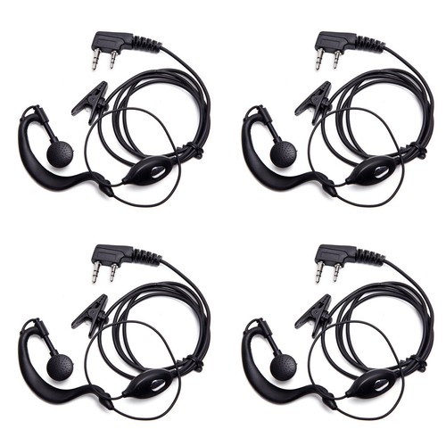 4X Walkie-Talkie-Headset, 2-Poliger K-Stecker, Kabelgebunden, -Wege-Ama9690