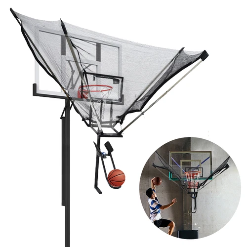 Basketball Rebounder Net Portable Shot Trainer Foldable Return Chute Net System