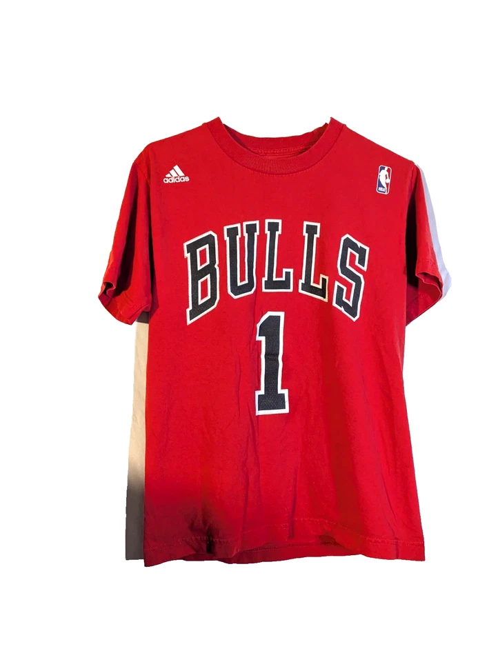 Adidas Chicago Bulls #1 "Rosa" Camiseta Usada Foto 2 de 4