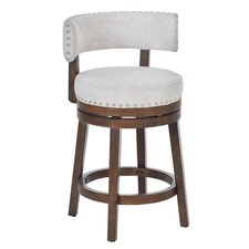 Swivel Bar Stool, Modern Swivel Barstool with Back, Counter Height Bar Stools...