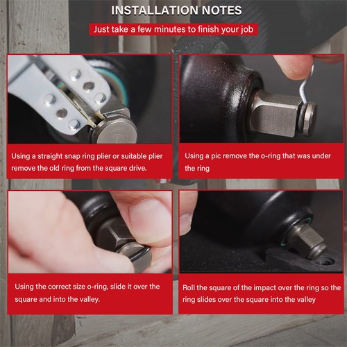 3/8" Schlagschrauber Sicherungsring Clip mit O-Ring für Milwaukee Typ - Bild 8 von 13