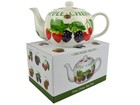 Fine China White Orchard Fruits Teapot by The Leonardo Collection Gift Boxed ...