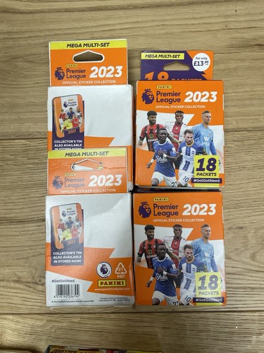 2023 Panini Premier League Sticker Mega Multi Set - 4 Sealed Boxes Of 18 Packs - Picture 2 of 3