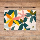 Flowers Glass Chopping Board - Cutting Board Worktop Saver Green Pink Orange A3