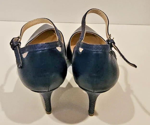 Sapato Feminino Nine West Preto Tamanho 7.5 EUA Elegante com Salto 3 Polegadas - Imagem 2 de 2