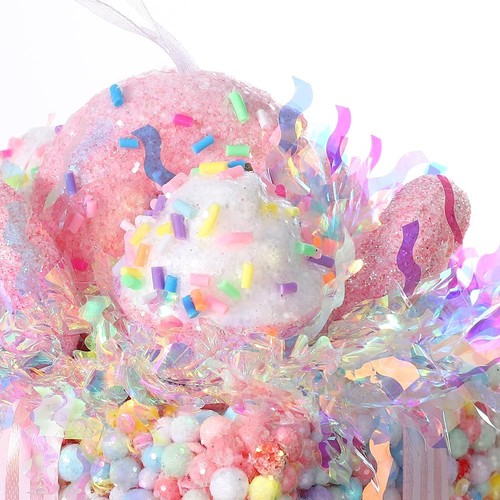 Pastel Christmas Ornaments 3pcs Macaron Sweet Foam Gift Box Hanging Candy Orname - Picture 8 of 8