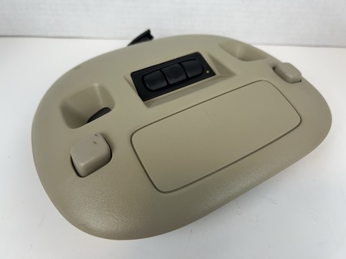 2000-2007 OEM Cadillac DTS DeVille Overhead Dome Map Light Lamp Tan Home Link - Picture 7 of 13