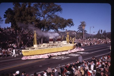 sl24 Sldie 1964 Rose Parade Float Pasadena City of Los Angeles Ship 152a