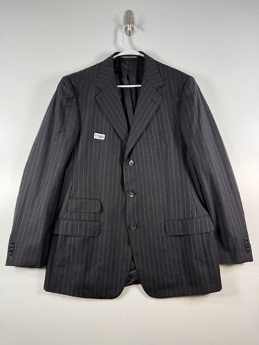 Gucci Mens 2 Piece Suit Wool Blazer Business Wear Black Sz 54R Pants 34 Waist - Picture 1 of 23