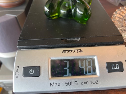 "Florero oscilante Viking 4 dedos 4 dedos pedestal verde brillante 20"" - muy raro - MCM" - Imagen 10 de 10