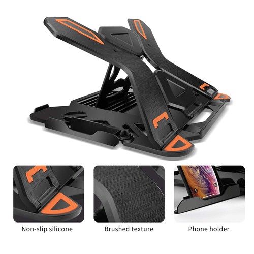Ergonomic Adjustable Laptop Stand for Desk with Phone Holder & 360° Rotation ... - Picture 2 of 7