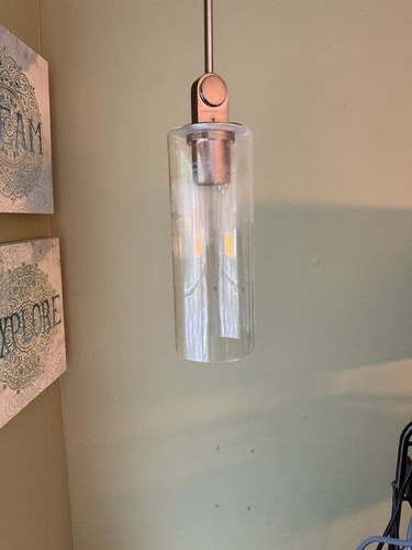 Kohler Crue 1-Light Brushed Nickel 4 in. Pendant Light with Clear Glass Shade - Picture 2 of 10