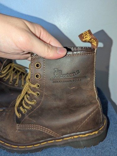 Botas Dr Martens 1460 Mujer Talla US 7 Cuero Marrón Hechas en Inglaterra Crazy Horse - Imagen 2 de 13