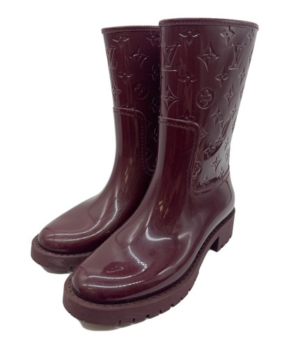 Seltene Louis Vuitton Regenstiefel Schuhe EU 36 US 6 Bordeaux Original aus Japan - Bild 1 von 24