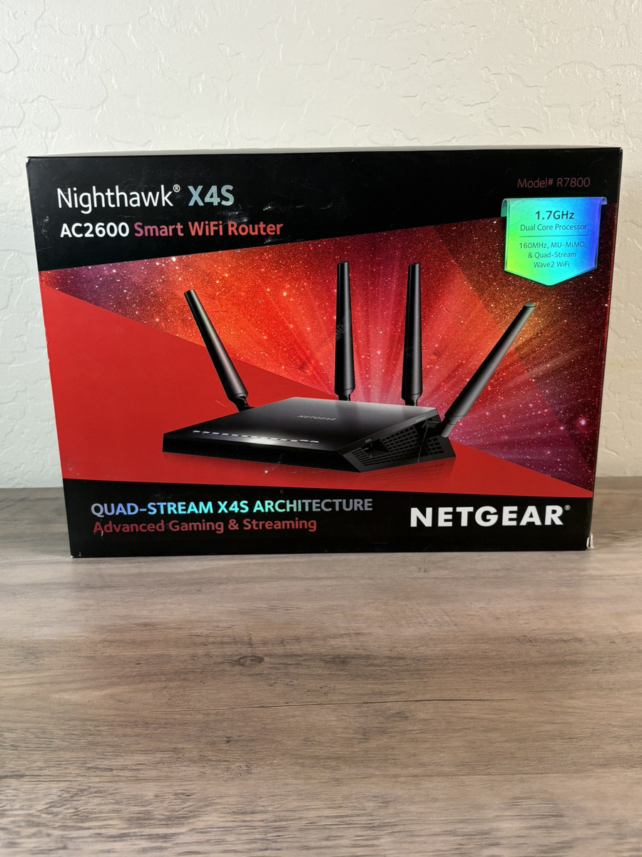 NETGEAR R7800-100NAS Nighthawk 2600 Mbps X4S Smart WiFi