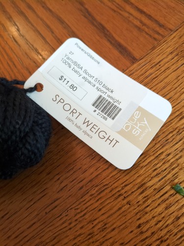 Blue Sky Fibers 100% Baby Alpaca yarn Black - 1 skein - Picture 4 of 5
