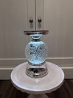 Bath & Body Works Lighted Musical Water Globe Snowflake 3 Wick Pedestal Glitter 