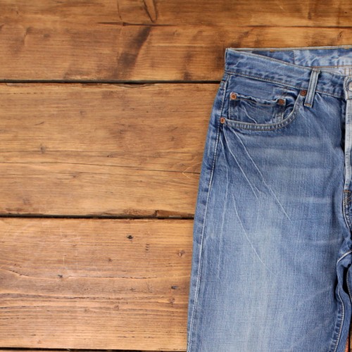 Vintage Levis 501 Jeans 32 x 30 USA Made 90s Stonewash Straight Blue Red Tab - Bild 6 von 9