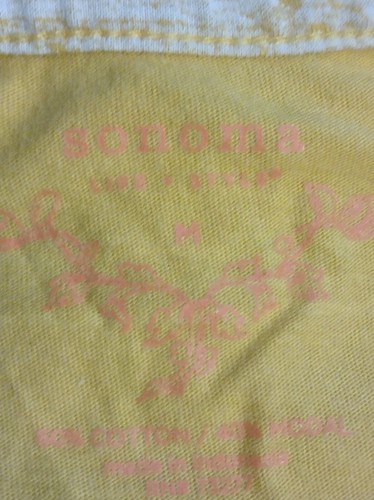 Abito donna Sonoma giallo a righe senza maniche in cotone taglia media - Foto 9 di 9