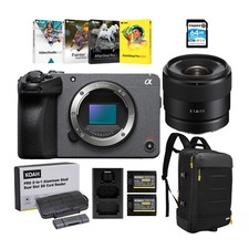 Sony FX30 Mirrorless Camera Bundle with Lens, Backpack, Software and Accessories