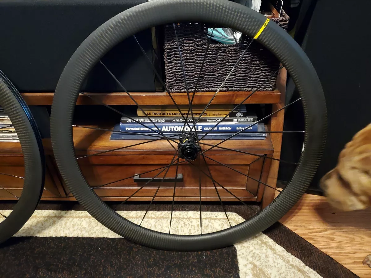 MAVIC COSMIC PRO SL UST CL DISC WHEELSET W/ 2 NEW YKSION Pro 25C TIRES + EXTRAS