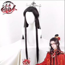 Hanfu Wig Mens Wigs Male Cosplay Prop Chu Wanning Ancient Style Black Long Wig