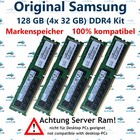128 GB (4x 32 GB) RDIMM ECC DDR4-2666 Supermicro X10SRW-F X11DAC Server RAM