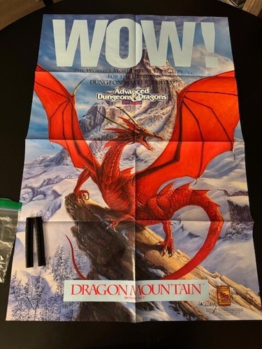 AD&D Dragon Mountain Box Set TSR RPG Unpunched 2nd ed 1089 W/ Poster AF2 (B) - Picture 10 of 12