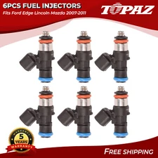 6Pcs Fuel Injectors 0280158091 Fits Ford Edge Lincoln Mazda 3.5 3.7L 2007-2015
