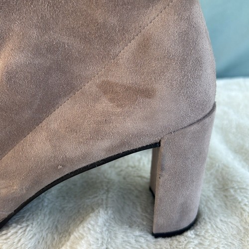 EUC Stuart Weitzman Yuliana 60 Stretch Wildleder Flanell grau Stiefel Leder Größe 9,5 - Bild 7 von 10