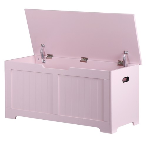 Storage Chest w/ Safety Hinge Shoes Bench Supports 3000 lb for Living Room Pink - Picture 18 of 24