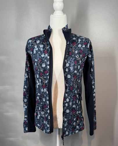 Kari Traa Damen M Dina Fleece Mid Layer Zip Jacke leicht blau geblümt - Bild 5 von 12