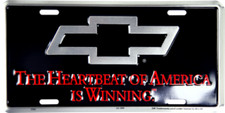 Chevy Chevrolet Trucks Heartbeat Of America 6x12 Aluminum License Plate Tag