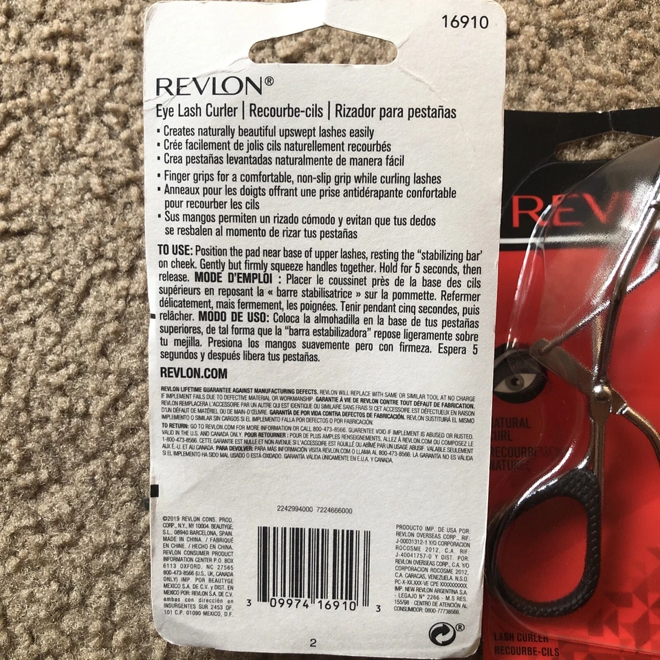 Lote 3x Revlon Rizador de Pestañas Natural Curl 16910, Totalmente Nuevo Foto 3 de 3