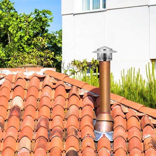 Stove Pipe Flue Hole Cover Umbrella Chimney Rain Hat Cap for - Picture 6 of 11