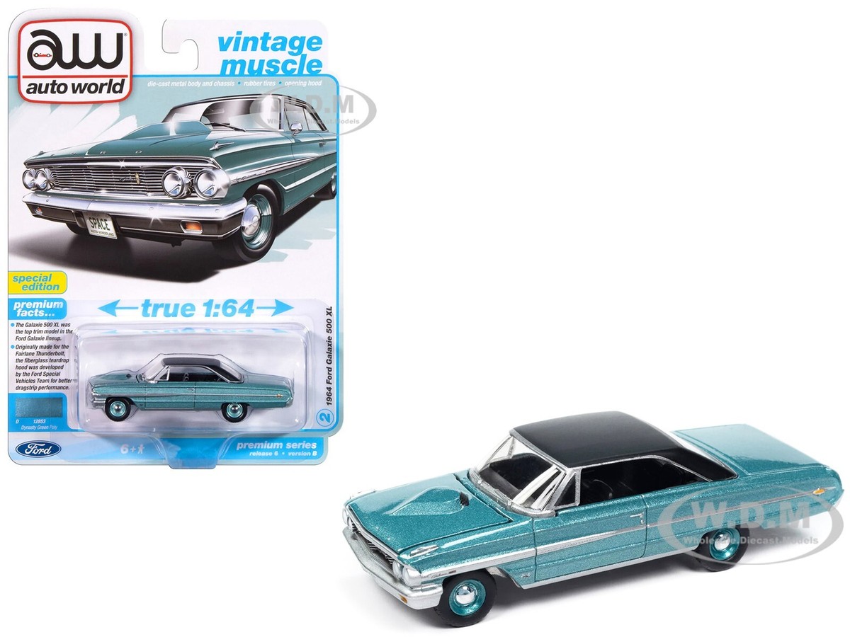 1964 FORD GALAXIE 500 XL DYNASTY GREEN 1/64 CAR BY AUTO