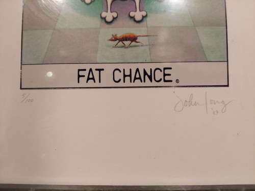 Signed & Numbered (5/100) Framed Lithograph, Titled 'Fat Chance', By John Long - Picture 3 of 8